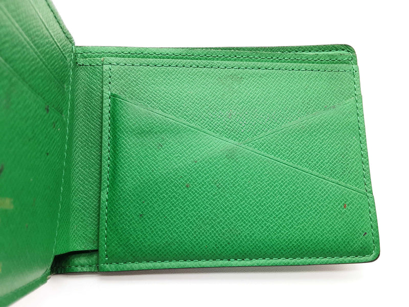 Louis Vuitton Green Damier Coated Canvas Leather Bifold Wallet Do0925oxzde