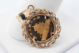 1985 Chinese Panda 999 Gold Coin Pendant Set In 14k Yellow Gold 3.4g Eb1125prxsa