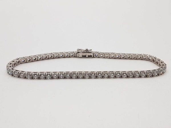 4.60 Cttw Lab Grown Diamonds 0.925 Silver 7.3g Tennis Bracelet 7 In Do0425crxde