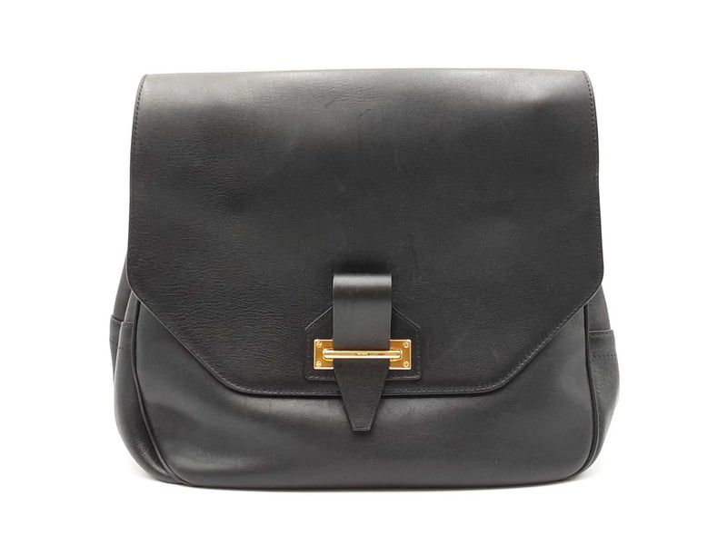 Tom Ford Zipper Strap Black Leather Shoulder Bag Fw0824pcrdu
