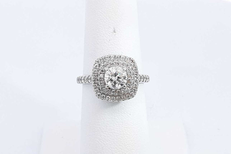 Approx. 0.72ctw Diamond Ring In 14k White Gold 3.8 Grams Size 6 Eb0824ixzsa