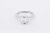 2.02ctw Lab Grown Emerald Cut Diamond Ring 14k White Gold 3.5g Size 6 Eb526wxzsa