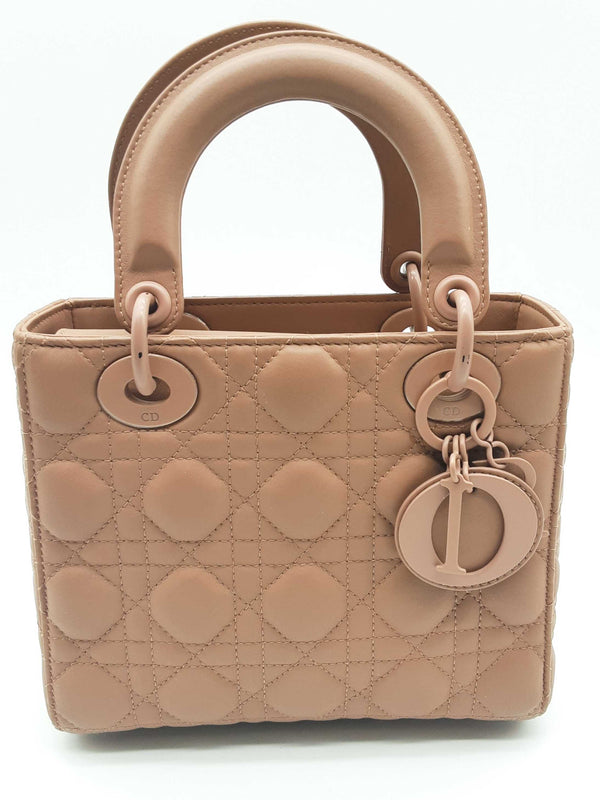 Christian Dior Lady Dior Nude Tan Matte Leather Crossbody Bag Do0724lrxzde