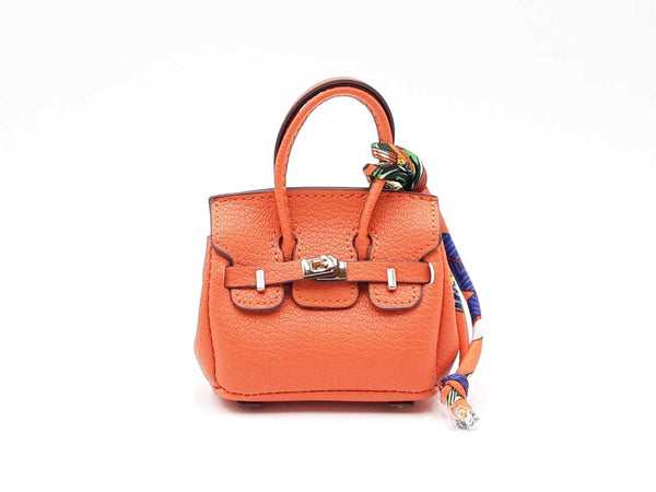 Mini Luxury Bag Charm In Orange Fw0825idu