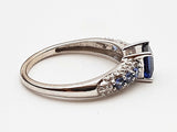 Sythentic Tanzanite 10k White Gold 2.1g Ring Size 6.5 Do0326sxde