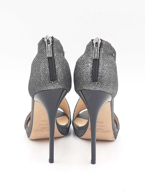 Jimmy Choo Gray Metallic Heels Size 39.5 Eb0923lxzsa