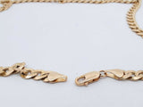 14k Yellow Gold 31.2 Grams Concave Curb Chain 20 In Aa0526lizxsa