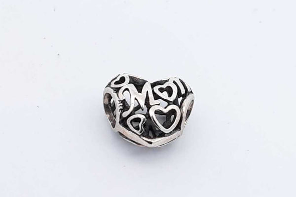 Pandora Sterling Silver Mom Heart Charm 1.2 Grams Eb0924rdu