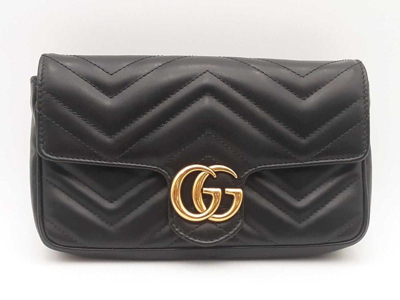 Gucci Black Matelasse Gg Marmont Small Shoulder Bag Sd0625wrzsa