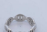 Hermes 18k White Gold Chaine D'ancre Enchainee Ring 4.3 Grams Size 50 Eb0626exzde