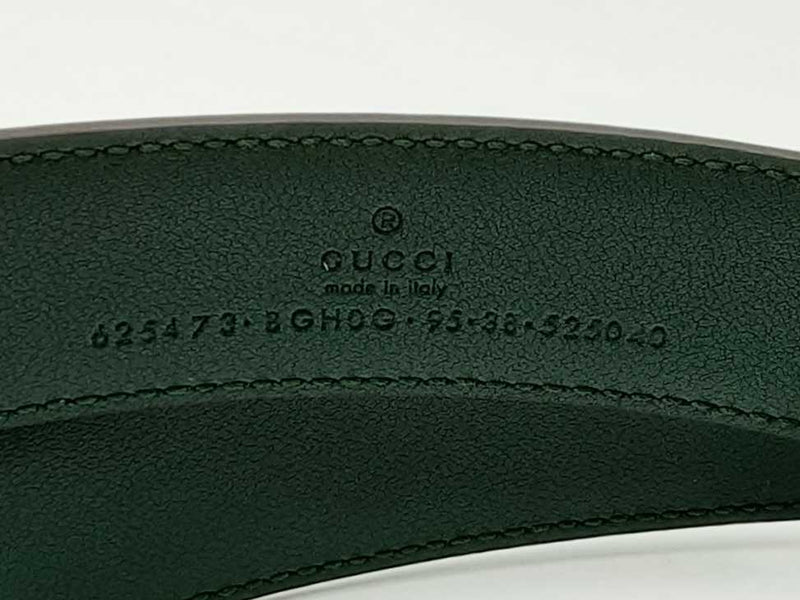 Gucci Green Leather With Gold Tone Buckle Eb0724exdu