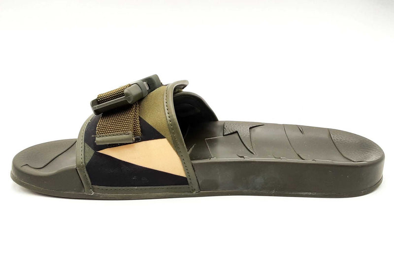 Jimmy Choo Camo Print Nylon Slides With Belt Detail Size 41 Eb1024pxsa