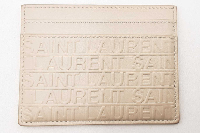 Yves Saint Laurent Logo Embossed Leather Card Case Eb0924lxzsa