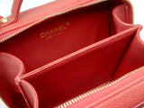 Chanel Filigree Vanity Case In Red Quilted Caviar Leather Fw0125owxzdu