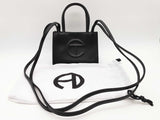 Telfar Mini Black Leather Shoulder Tote Do1026wxde