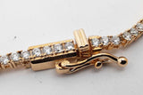 7.92cttw Diamond Tennis Necklace 14k Yellow Gold 23 Grams 22.5 Inch Eb0726olrxsa