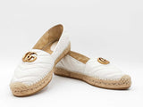 Gucci Gg Marmont Charlotte Espadrilles In Matelassé Leather Size 7 Fw0926lordu