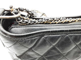 Chanel Gabrielle Quilted Black Aged Leather Crossbody Hobo Bag Do1025lrxzde