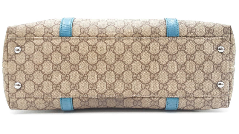 Gucci Blue/beige Gg Supreme Tote Bag Sd0925lrzdu