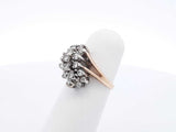 0.64 Ctw Diamond & 14k Yellow Gold Waterfall Ring 4.7 Gram Size 4.25 Fw0725wzxdu