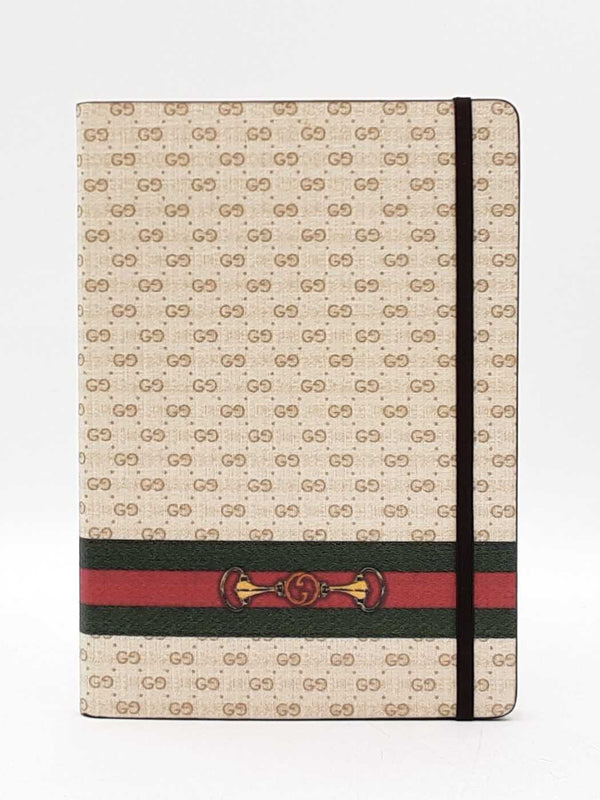 Gucci Gg Supreme Web & Horsebit Large Notebook Fw0925ordu