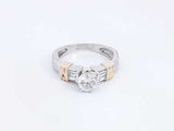 0.76ctw Diamond Ring In 14k White Gold 4.8 Grams Size 6.25 Sd0325cexsa