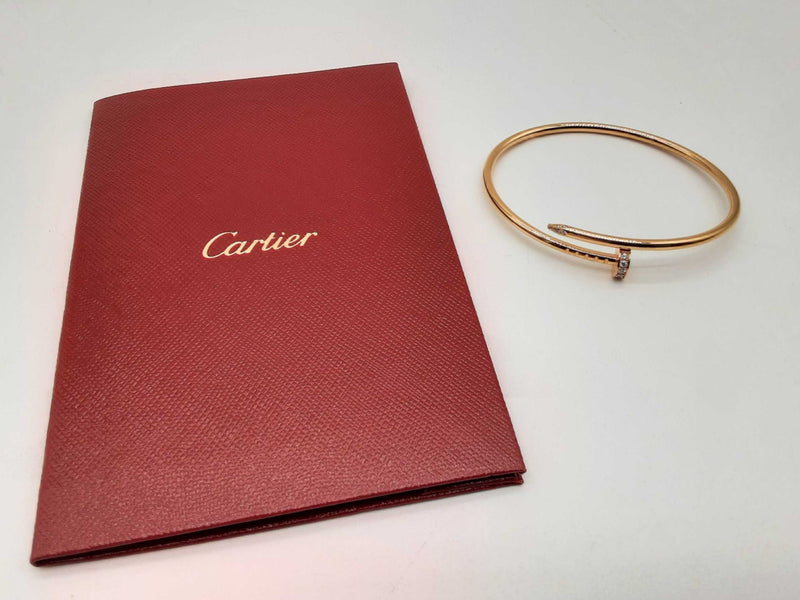 Cartier Juste Un Clou Small 18k Rose Gold Diamond Bangle 16 Do0824oexzde