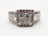 0.94 Cttw Natural Diamonds 14k White Gold 5.1g Ring Size 4.75 Do0226pxzde