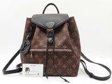 Louis Vuitton Montsouris Pm Backpack In Monogram Coated Canvas & Black Leather Fw0726lxzxdu