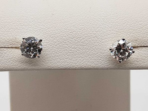 1.00 Cttw Lab Grown Diamonds 14k White Gold 0.8g Stud Earrings Do0325lsxde