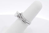 1.63cttw Diamond Wedding Set In 14k White Gold 4.7 Grams Size 6 Eb0826lxxzsa