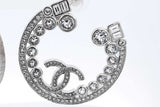 Chanel Metal Crystal Cc Xl Hoop Earrings Eb1225ixzdu