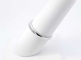0.13 Cttw Diamond & 10k White Gold Channel Wedding Band 1.2g Size 7 Fw0426irdu