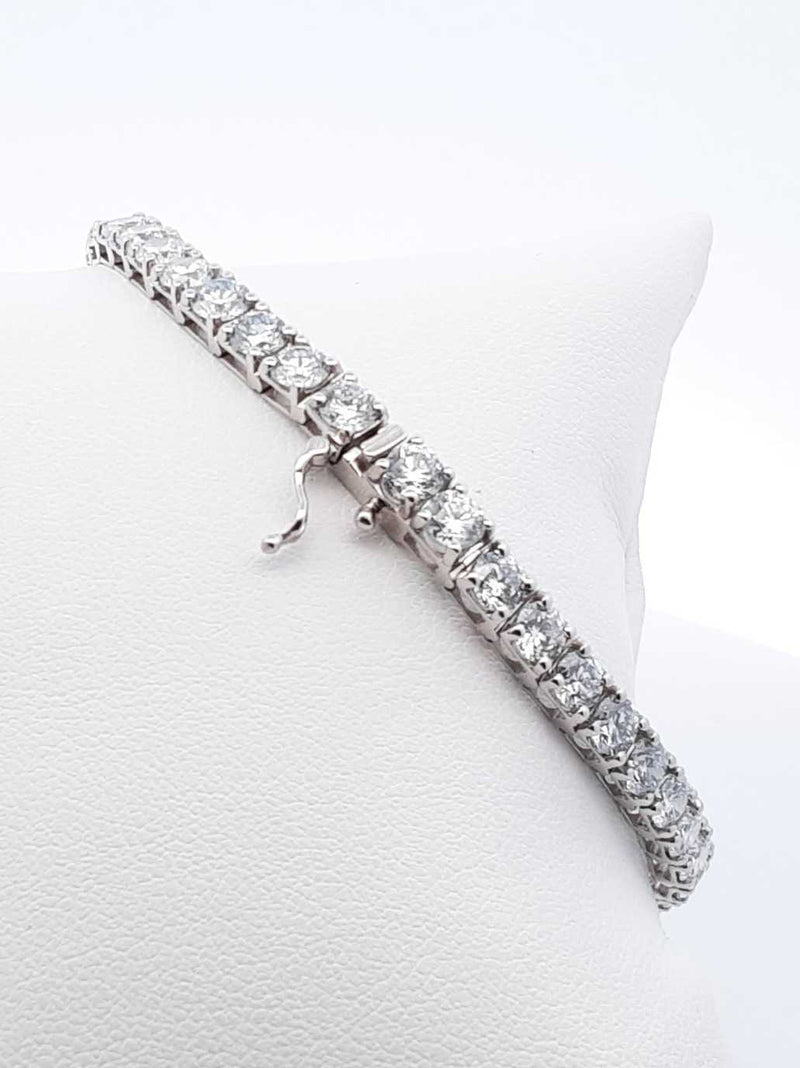 9.68 Cttw Lab-grown Diamond & Silver Tennis Bracelet 9.7 Gram 7 In. Fw0425lwrxdu