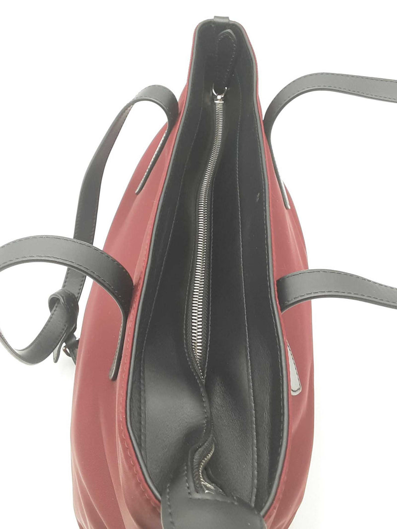 Burberry Burgundy Econyl Nylon Logo Tote Bag Eb0425oxzsa