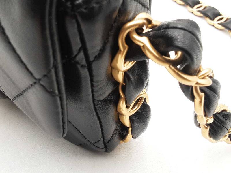 Chanel Mini Flap Bag With Cc Chain Black Handbag Aa0625wxzxsa