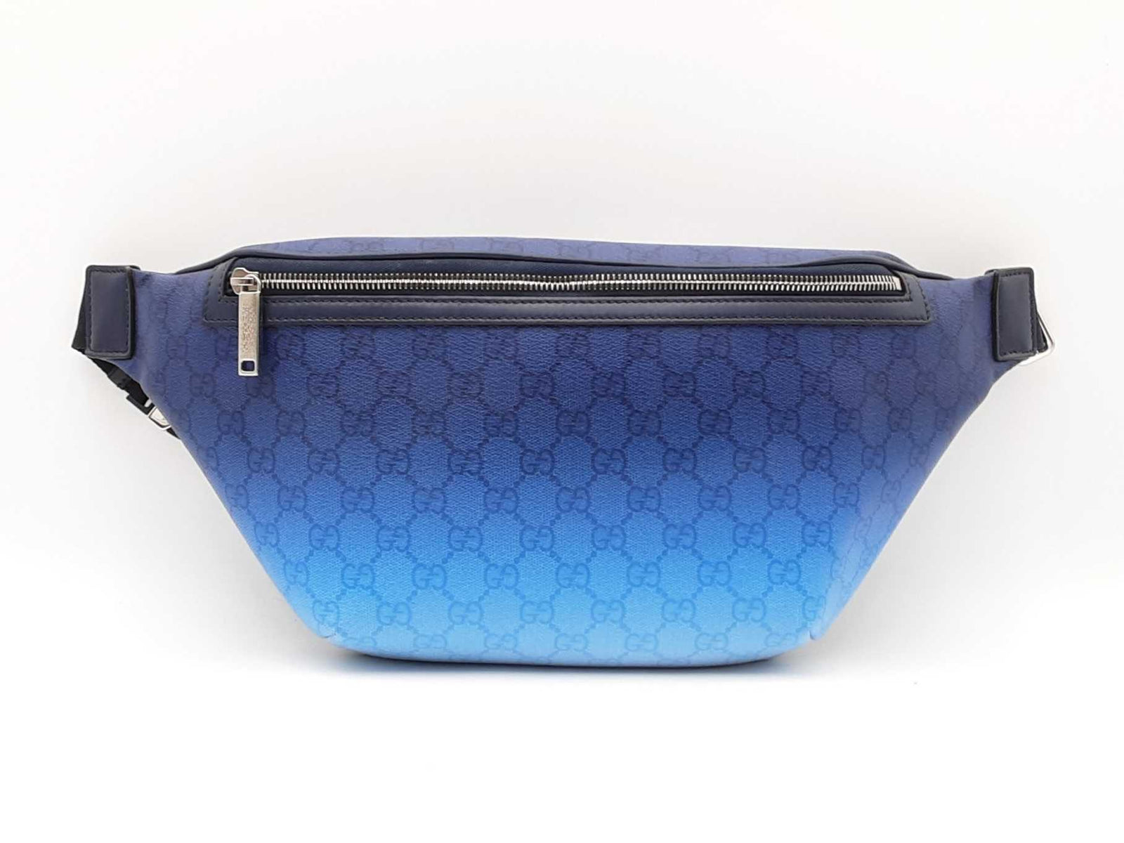 Gucci Chroma Large Belt Bag In Blue Gg Monogram Coated Canvas