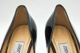 Jimmy Choo Black Patent Leather Peep Toe Heels Size 35.5 Eb0824sxdu