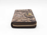 Coach Python-embossed Leather Wallet In Beige, Taupe, & Brown Fw1026lrdu