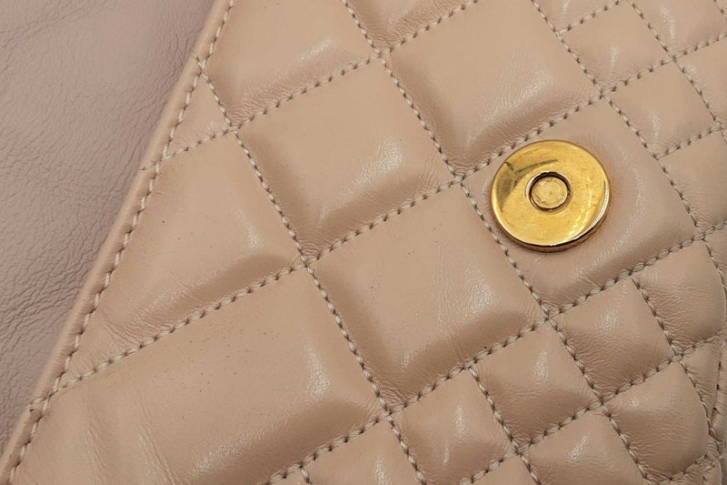 Versace Pink Quilted Leather Greca Goddess Shoulder Bag Eb0125rxzsa