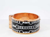 Hermès Balades Equestres 22mm Hinged Enamel Bangle Bracelet 6 Inch Fw0326oxzdu