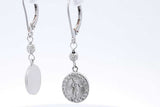 Diamond Leverback Earrings In Platinum 5.2 Grams Eb0526oxzde