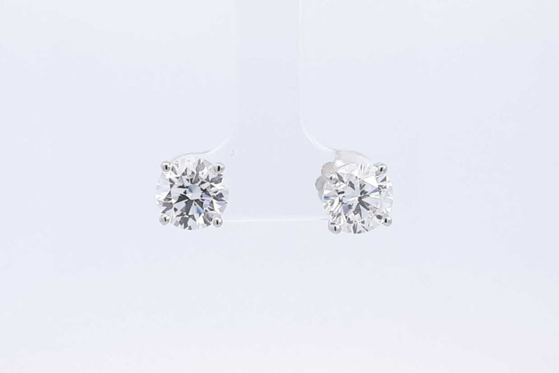 3.64ctw Lab Grown Diamond Stud Earrings In 14k White Gold 1.9 Grams Eb1024irxsa