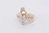0.60ctw Diamond Ring In 14k Yellow Gold 6.7 Grams Size 6.75 Eb0825rzxsa