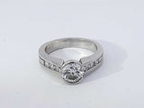1.36 Cttw Diamond Platinum 95% Wedding Ring 10.5 Grams Size 7 Aa0925izxsa