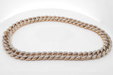 Diamond Cuban Link Chain Necklace 14k Yellow Gold 80.4g 15.5 Inch Eb0825wxxzsa