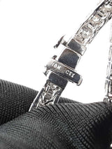 1.60 Cttw Diamond & 18k White Gold Geometric Link Tennis Bracelet 12.3 Grams 7 Inch Fw0726czxdu