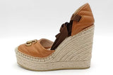 Gucci Gg Marmont Ankle Tie Wedge Espadrilles Size 35.5 Eb0926lrxsa