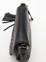 Gucci Black Leather Soho Flap Chain Crossbody Bag Eb0226orxde