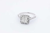 1.28cttw Diamond Ring In 14k White Gold 3.7 Grams Size 7.75 Eb0626rwxdu
